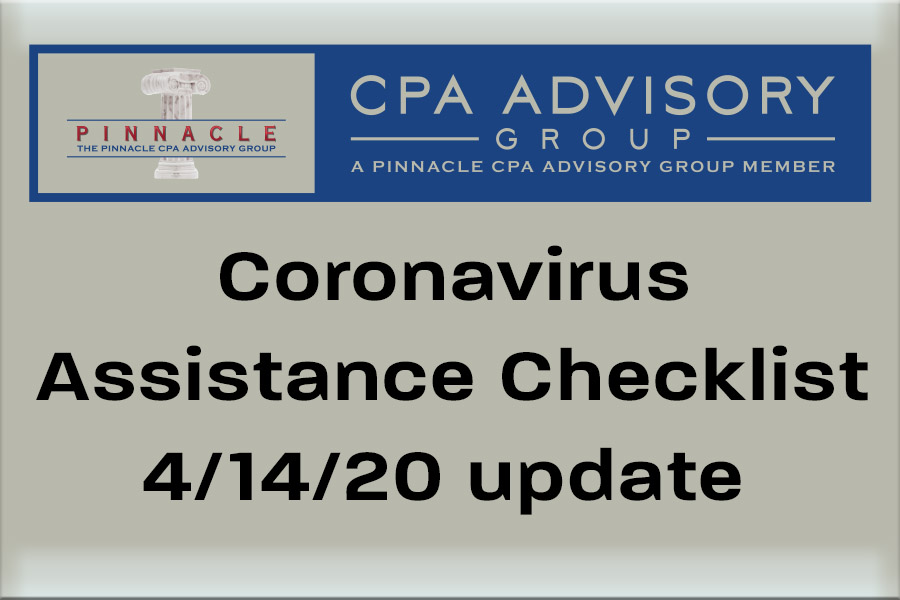 Assistance Checklist 4/14/20 Update