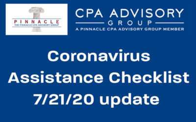 Coronavirus Assistance Checklist by Dave Krebs, CPA 7/21/20 update